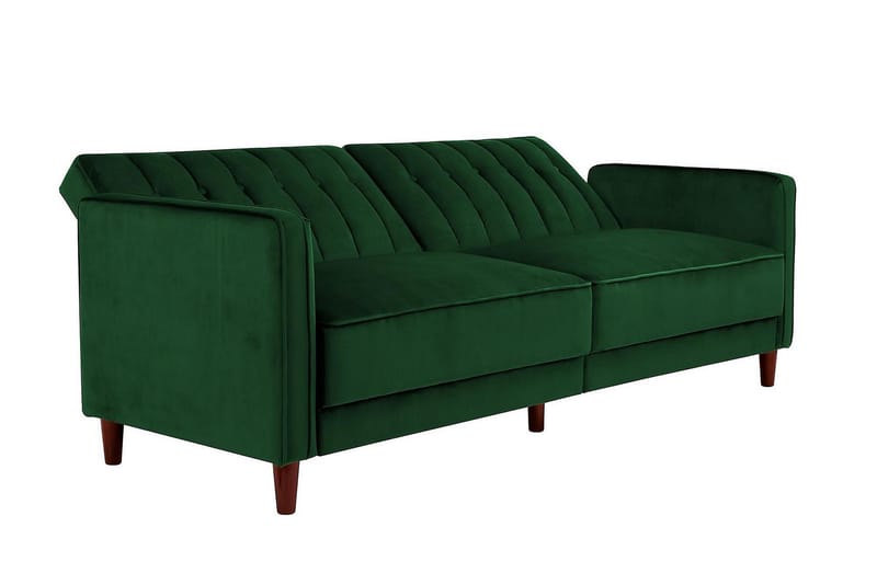 Pin Tufted 2-seters Sovesofa Fløyel/Grønn - Dorel Home - Sovesofaer - 2 seters sovesofa - Fløyel sofaer