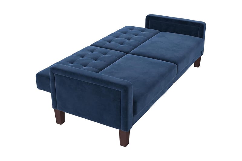 Porter 2-seters Sovesofa Fløyel/Blå - Dorel Home - Møbler - Sofaer - Sovesofaer - 2 seters sovesofa