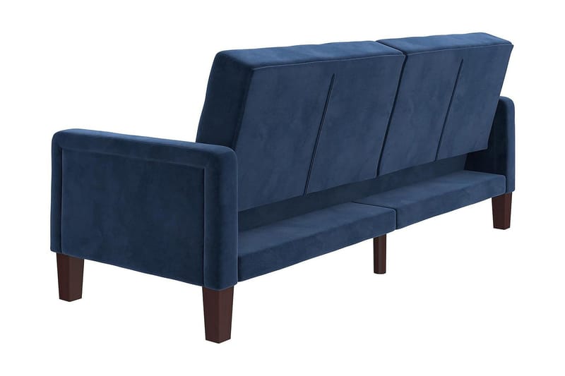 Porter 2-seters Sovesofa Fløyel/Blå - Dorel Home - Møbler - Sofaer - Sovesofaer - Langsgående sovesofa