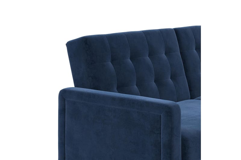 Porter 2-seters Sovesofa Fløyel/Blå - Dorel Home - Møbler - Sofaer - Sovesofaer - Langsgående sovesofa