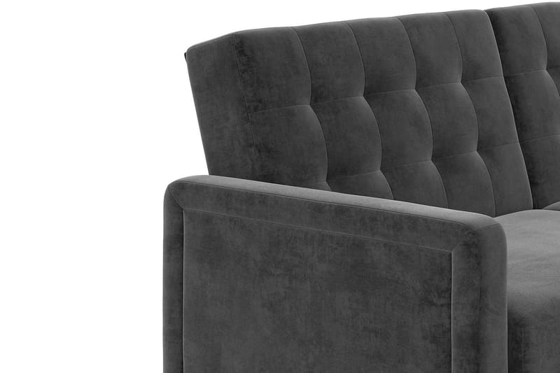 Porter 2-seters Sovesofa Fløyel/Grå - Dorel Home - Møbler - Sofaer - Sovesofaer - 2 seters sovesofa