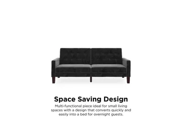 Porter 2-seters Sovesofa Fløyel/Grå - Dorel Home - Møbler - Sofaer - Sovesofaer - 2 seters sovesofa