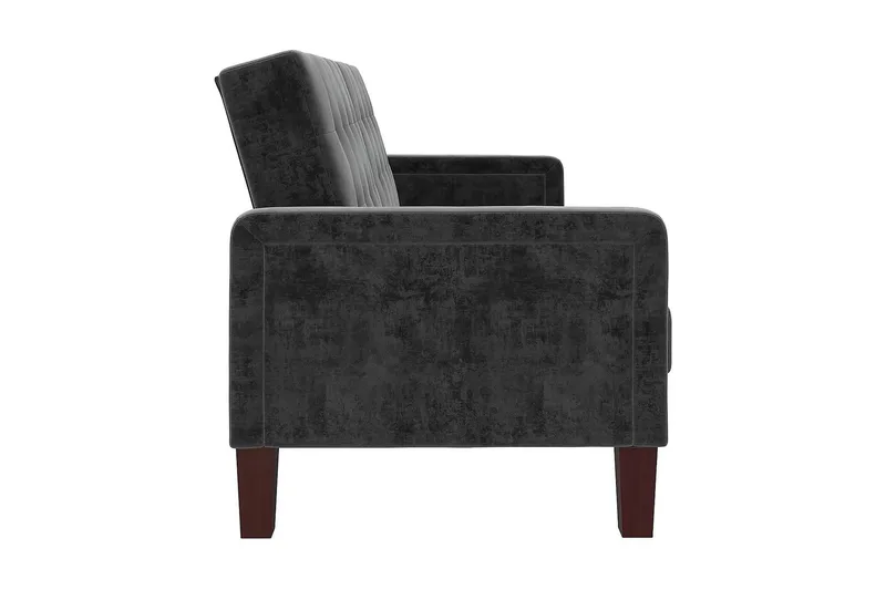 Porter 2-seters Sovesofa Fløyel/Grå - Dorel Home - Møbler - Sofaer - Sovesofaer - Langsgående sovesofa