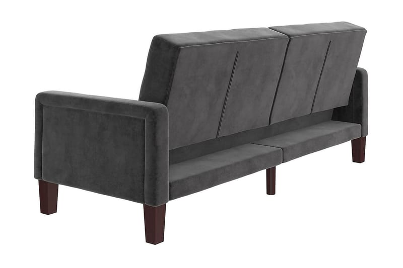 Porter 2-seters Sovesofa Fløyel/Grå - Dorel Home - Møbler - Sofaer - Sovesofaer - 2 seters sovesofa