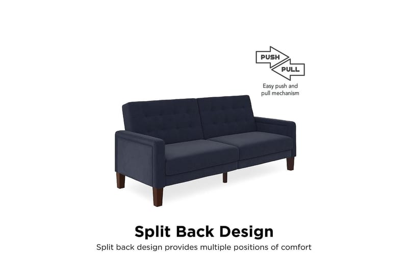 Porter 2-seters Sovesofa Linblå - Dorel Home - Møbler - Sofaer - Sovesofaer - 2 seters sovesofa