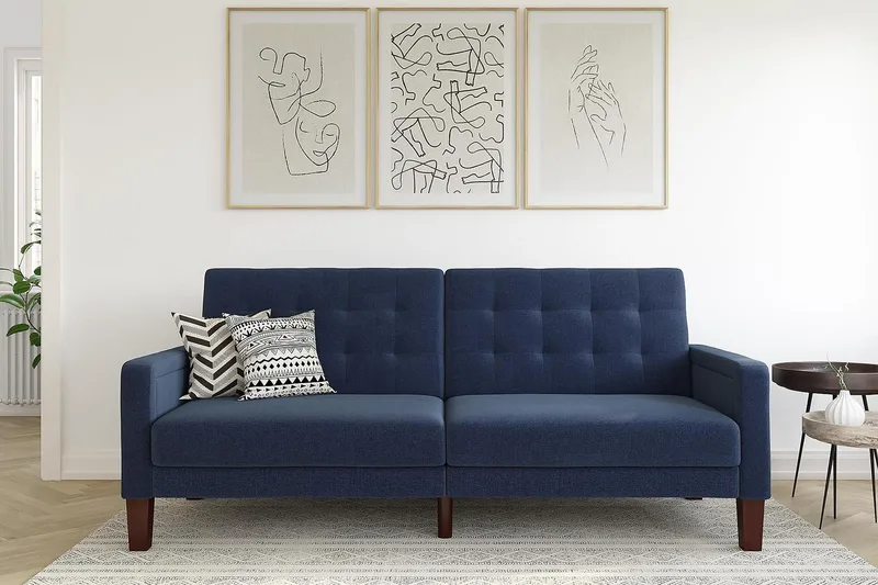 Porter 2-seters Sovesofa Linblå - Dorel Home - Møbler - Sofaer - Sovesofaer - Langsgående sovesofa