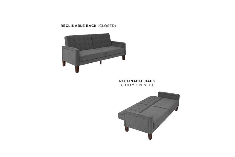 Porter 2-seters Sovesofa Lingrå - Dorel Home - Møbler - Sofaer - Sovesofaer - 2 seters sovesofa