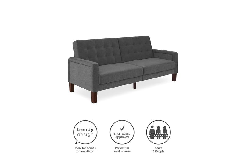 Porter 2-seters Sovesofa Lingrå - Dorel Home - Møbler - Sofaer - Sovesofaer - 2 seters sovesofa