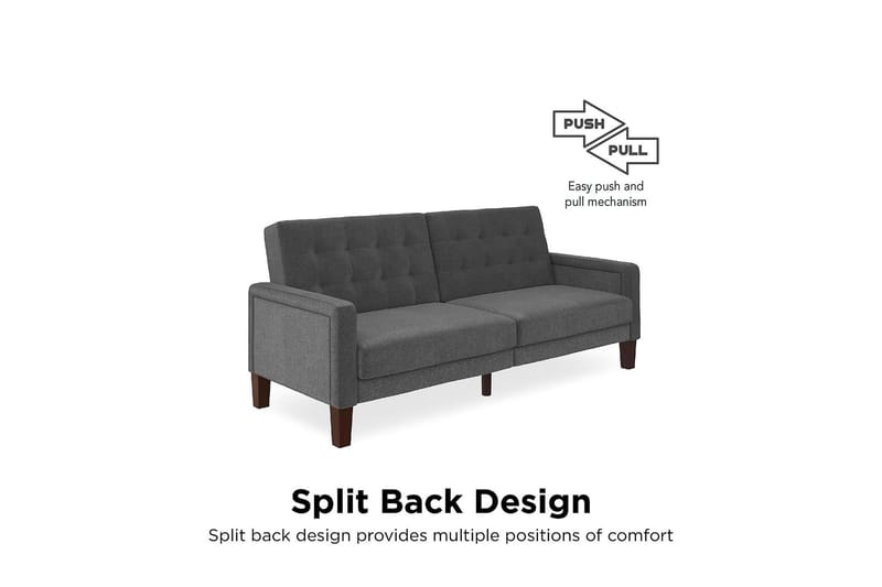 Porter 2-seters Sovesofa Lingrå - Dorel Home - Møbler - Sofaer - Sovesofaer - 2 seters sovesofa