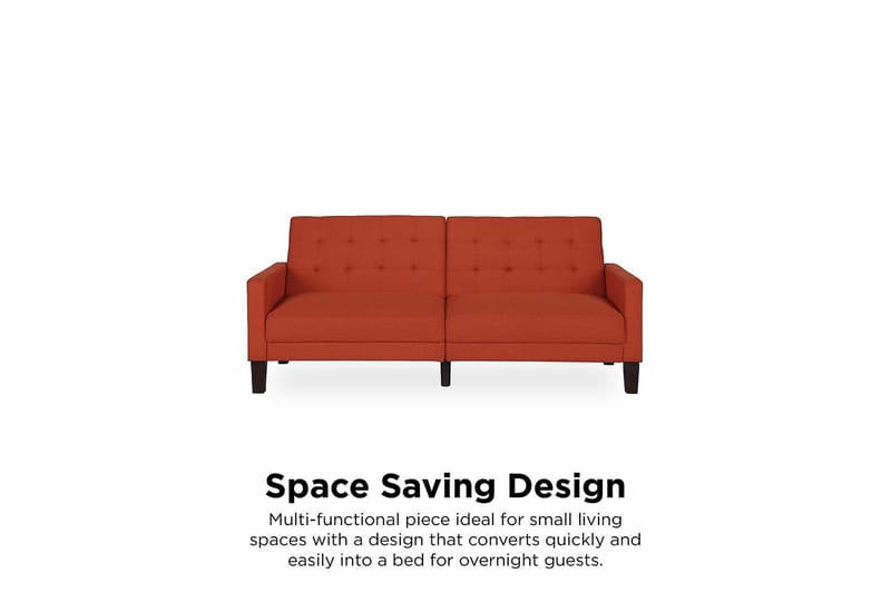 Porter 2-seters Sovesofa Oransje - Dorel Home - Møbler - Sofaer - Sovesofaer - Langsgående sovesofa