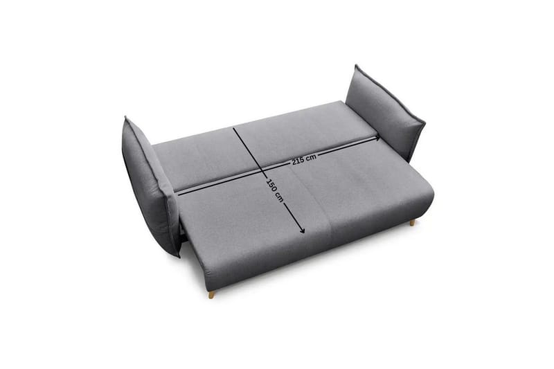 Puffin Sovesofa 3-seter - Grå - Møbler - Sofaer - Sovesofaer