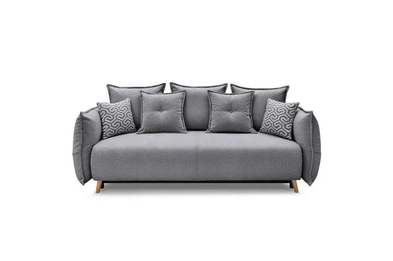 Puffin Sovesofa 3-seter - Grå - Møbler - Sofaer - Sovesofaer