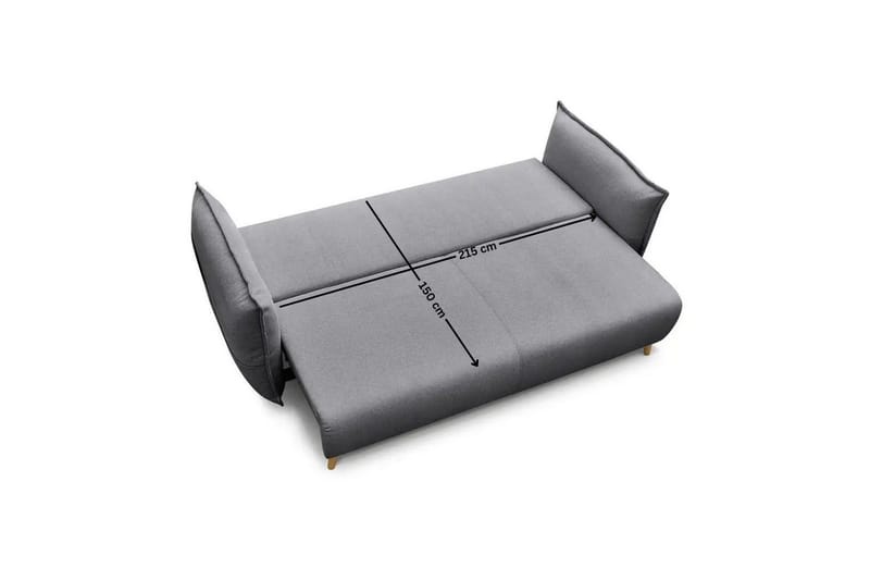 Puffin Sovesofa 3-seter - Grå - Møbler - Sofaer - Sovesofaer