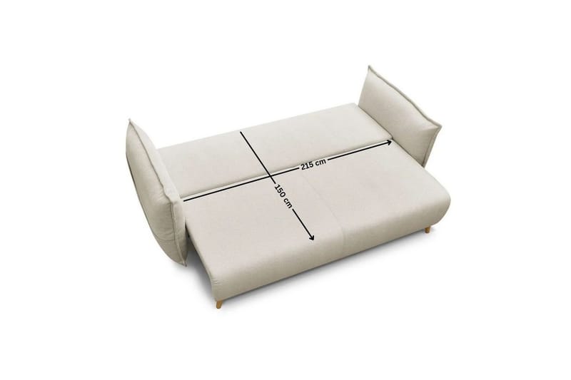 Puffin Sovesofa 3-seter - Kremhvit - Møbler - Sofaer - Sovesofaer