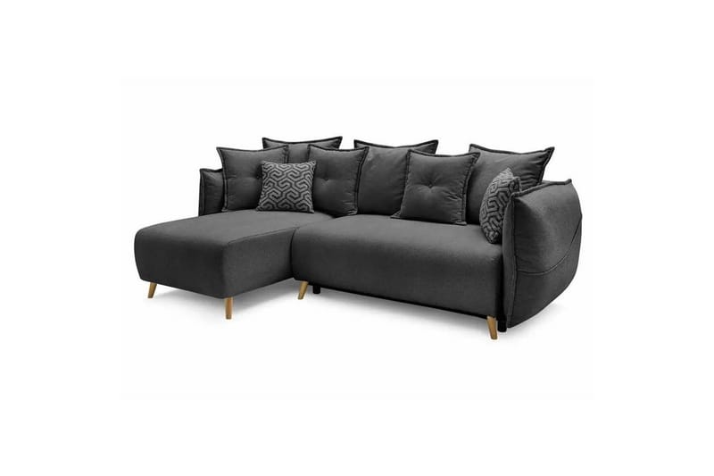 Puffin Sovesofa med divan 3-seter, Antrasitt