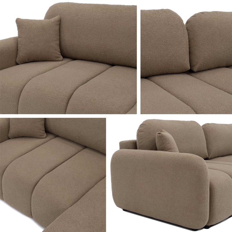 Quarlos 3-seters Sovesofa med Divan Venstre og Oppbevaring - Beige - Møbler - Sofaer - Sovesofaer