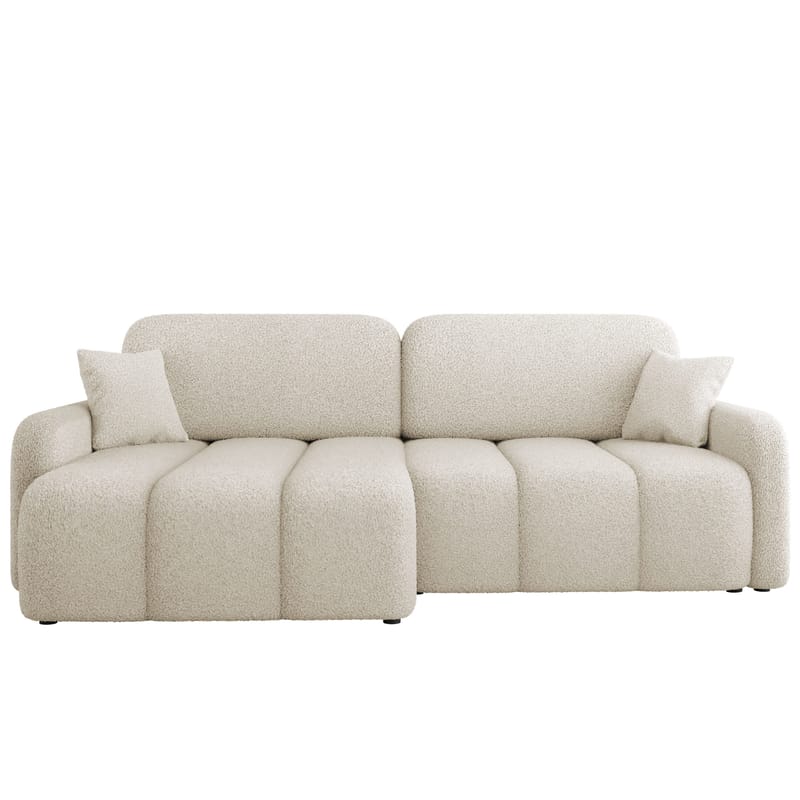 Quarlos 3-seters Sovesofa med Divan Venstre og Oppbevaring, Beige