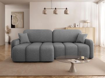 Quarlos 3-seters Sovesofa med Divan Venstre og Oppbevaring - Grå - Møbler - Sofaer - Sovesofaer