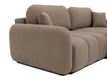 Quarlos 3-seters Sovesofa med Divan Venstre og Oppbevaring - Grå - Møbler - Sofaer - Sovesofaer