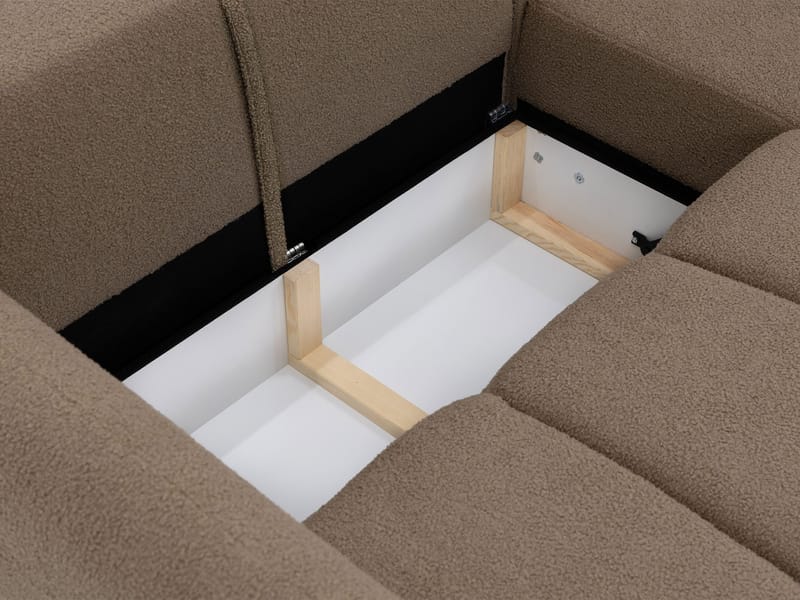 Quarlos 3-seters Sovesofa med Divan Venstre og Oppbevaring - Grå - Møbler - Sofaer - Sovesofaer
