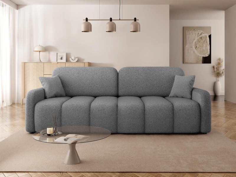 Quarlos 3-seters Sovesofa med Oppbevaring - Grå - Møbler - Sofaer - Sovesofaer