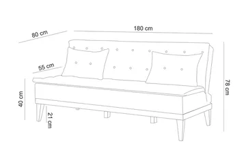 Raguel Sovesofa 3-seter - Mørkeblå - Møbler - Sofaer - Sovesofaer