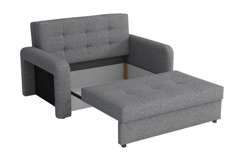 Ramdalen 2-seters Sovesofa Venstre - Fløyel/Svart - Møbler - Sofaer - Sovesofaer