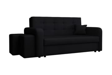 Ramdalen 3-seters Sovesofa Venstre - Fløyel/Svart - Møbler - Sofaer - Sovesofaer