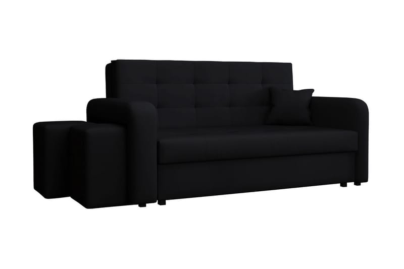Ramdalen 3-seters Sovesofa Venstre - Fløyel/Svart - Møbler - Sofaer - Sovesofaer