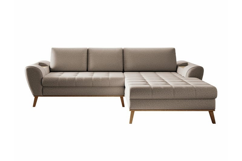Rathkeale 3-seters Hjørnesovesofa - Beige - Møbler - Sofaer - Sovesofaer