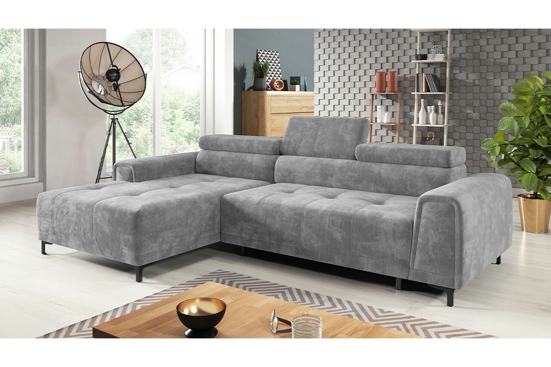 Rathkeale 3-seters Hjørnesovesofa - Lysegrå - Møbler - Sofaer - Sovesofaer