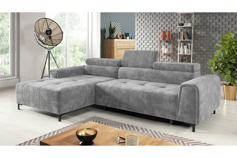 Rathkeale 3-seters Hjørnesovesofa - Lysegrå - Møbler - Sofaer - Sovesofaer