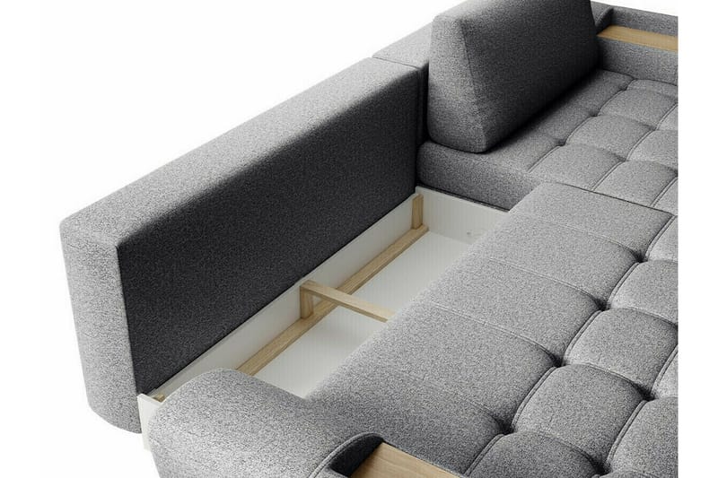 Rathkeale 3-seters Hjørnesovesofa - Svart - Møbler - Sofaer - Sovesofaer