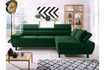 Rathkeale 4-seters Hjørnesovesofa - Grøn - Møbler - Sofaer - Sovesofaer