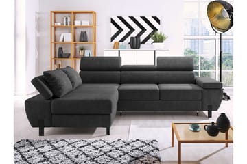 Rathkeale 4-seters Hjørnesovesofa - Mørkegrå - Møbler - Sofaer - Sovesofaer