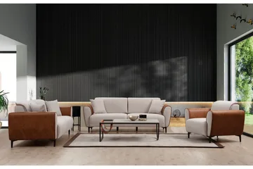 Rebelo 3-seter Sovesofa - Beige - Møbler - Sofaer - Sovesofaer