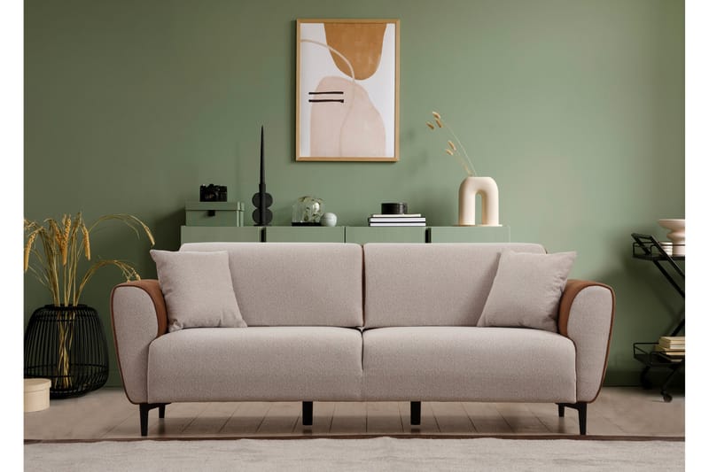 Rebelo 3-seter Sovesofa - Beige - Sovesofaer