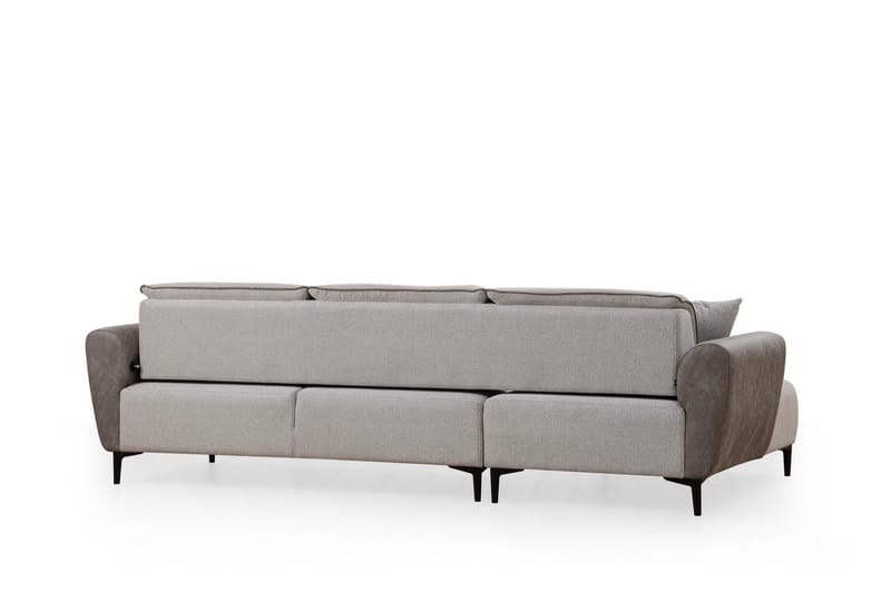 Rebelo 3-seters Venstrevendt L-formet Sovesofa 85x220 cm i Bouclé - Grå - Møbler - Sofaer - Sovesofaer