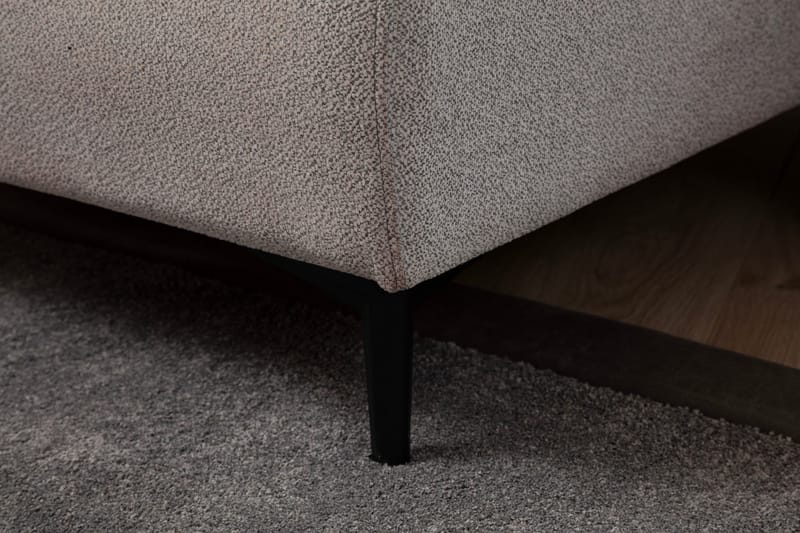 Rebelo 3-seters Venstrevendt L-formet Sovesofa 85x220 cm i Bouclé - Grå - Møbler - Sofaer - Sovesofaer