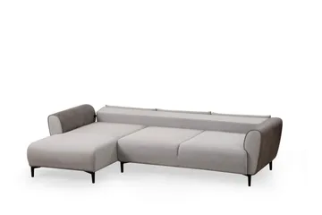 Rebelo 3-seters Venstrevendt L-formet Sovesofa 85x220 cm i Bouclé - Grå - Møbler - Sofaer - Sovesofaer
