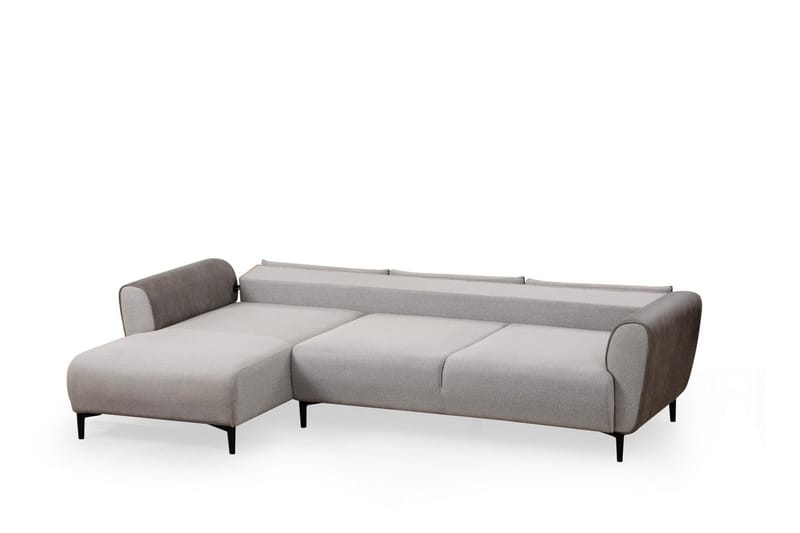 Rebelo 3-seters Venstrevendt L-formet Sovesofa 85x220 cm i Bouclé - Grå - Møbler - Sofaer - Sovesofaer