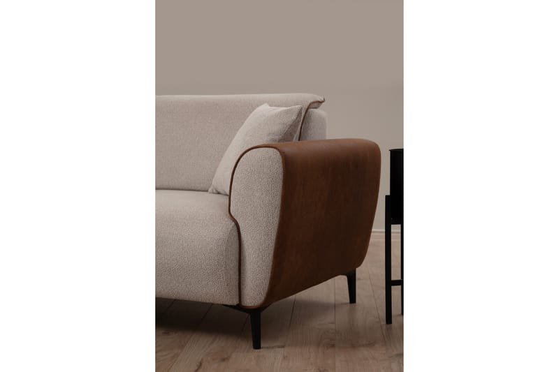 Rebelo Sovesofa med divan - Beige - Sovesofaer - Hjørnesovesofa