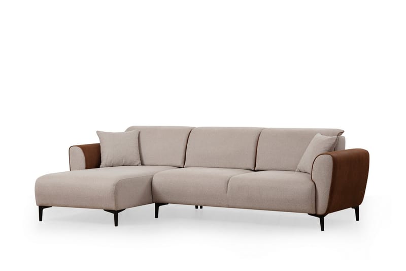 Rebelo Sovesofa med divan - Beige - Sovesofaer - Hjørnesovesofa