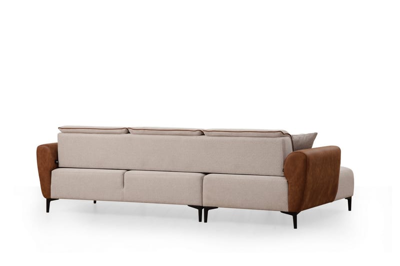 Rebelo Sovesofa med divan - Beige - Sovesofaer - Hjørnesovesofa