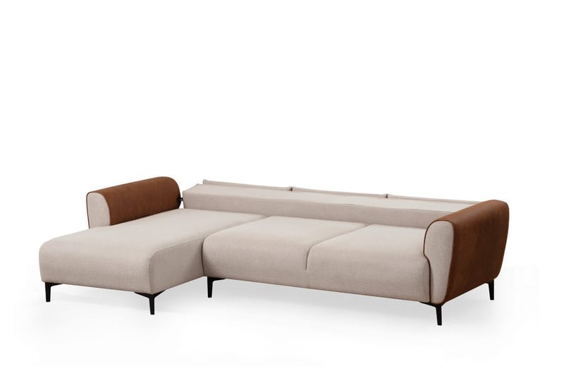 Rebelo Sovesofa med divan - Beige - Sovesofaer - Hjørnesovesofa