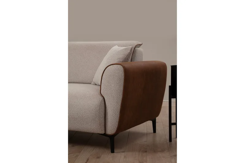 Rebelo Sovesofa med divan - Beige - Møbler - Sofaer - Sovesofaer