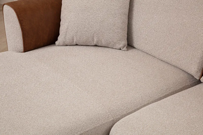 Rebelo Sovesofa med divan - Beige - Møbler - Sofaer - Sovesofaer