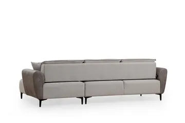 Rebelo Sovesofa med divan - Grå - Møbler - Sofaer - Sovesofaer