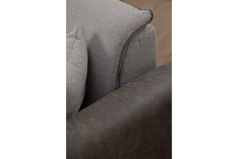 Rebelo Sovesofa med divan - Grå - Møbler - Sofaer - Sovesofaer