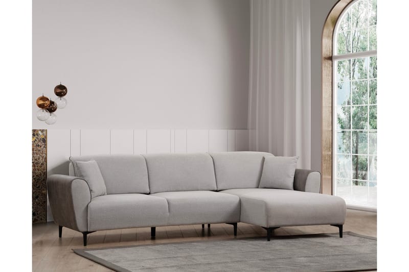 Rebelo Sovesofa med divan - Grå - Møbler - Sofaer - Sovesofaer